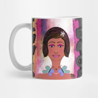 Inner peace lady vibrant portrait Mug